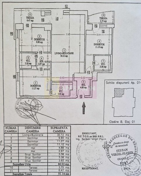 Apartament 4 camere, mobilat lux,  Edenia Titan